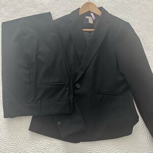 EUC H&M Elegant Black Suit Medium Jacket Size 8 Pant